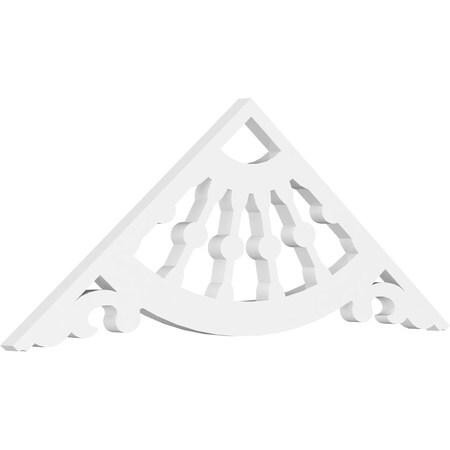 Pitch Wagon Wheel Architectural Grade PVC Gable Pediment, 36W X 13 1/2H X 1P (9/12)